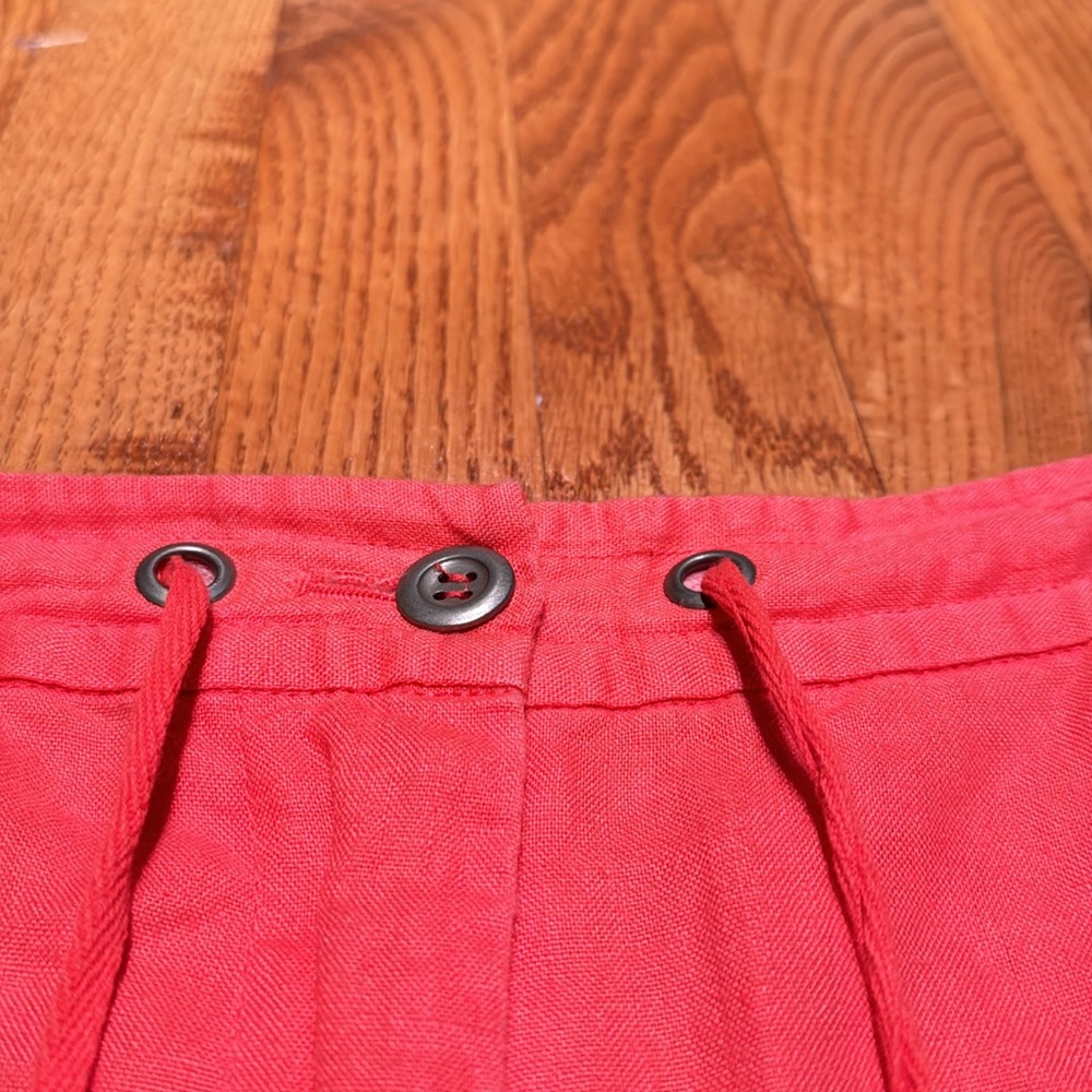 Willi Smith 100% linen coral skirt size 6 - Picture 2 of 5